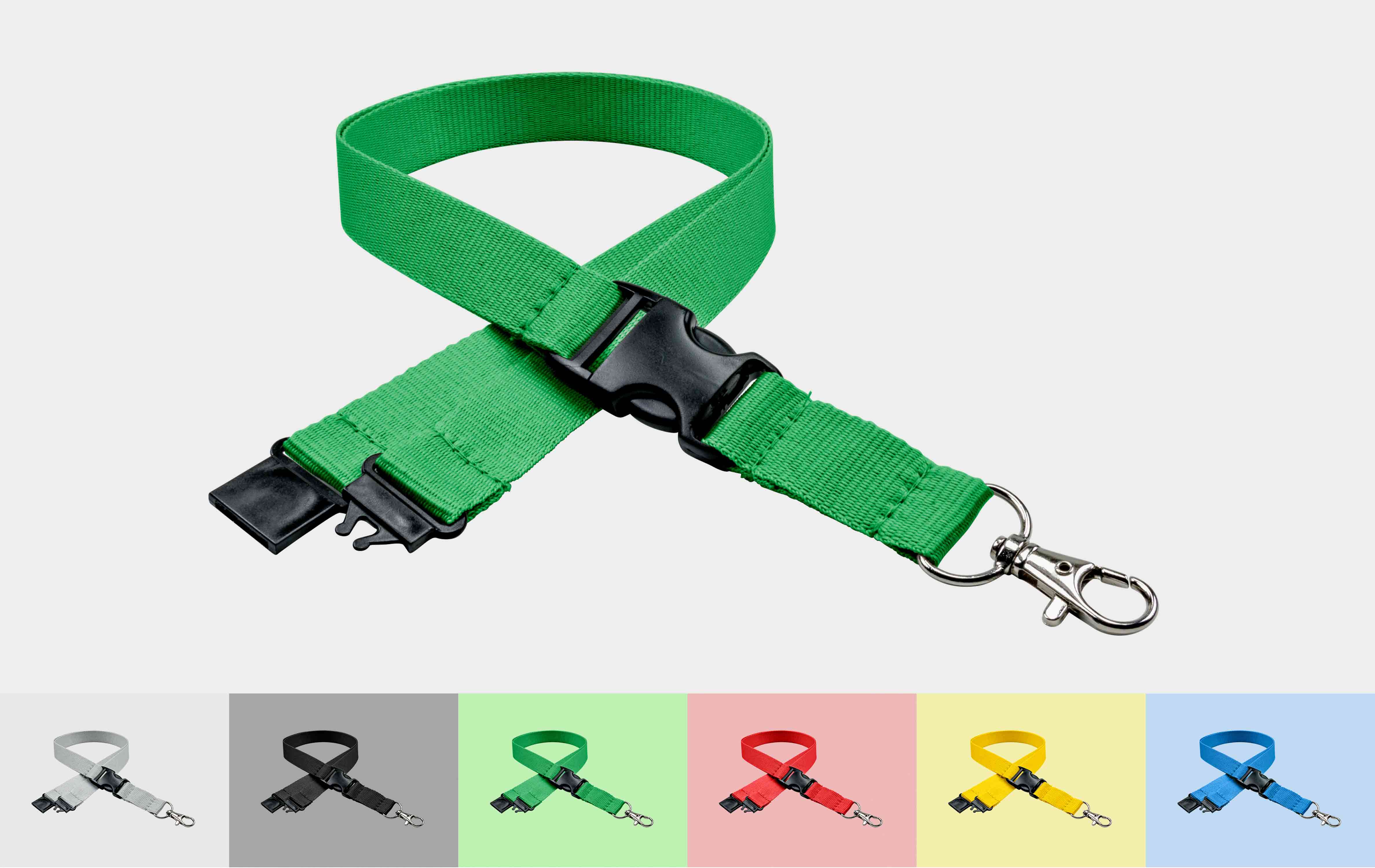 Schlüsselbänder 20 mm, easy going Haken, Sicherheitsverschluss, Schiebeschnalle Schlüsselbänder 20 mm, easy going Haken, Sicherheitsverschluss, Schiebeschnalle