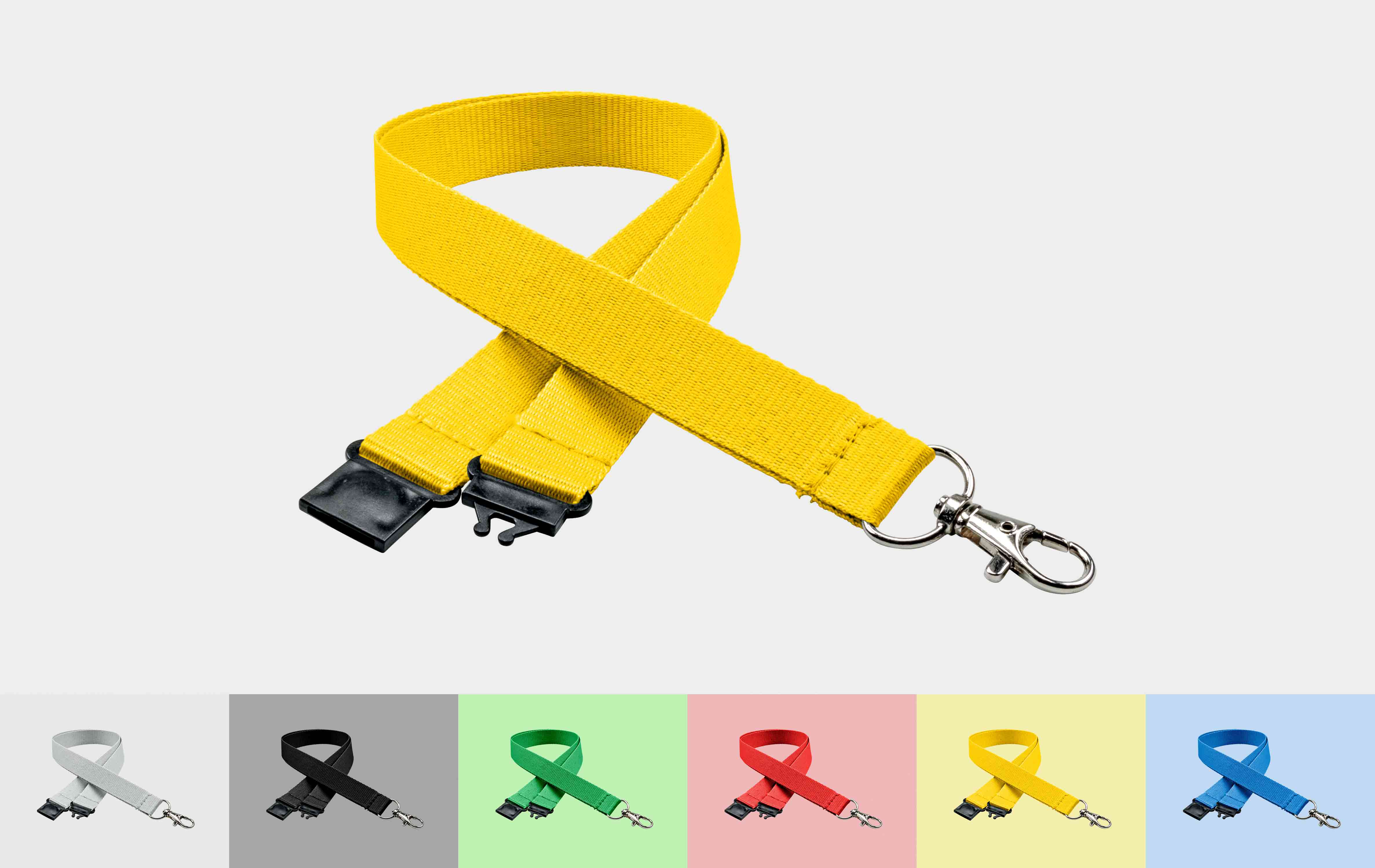 Schlüsselbänder 20 mm, easy going Haken, Sicherheitsverschluss